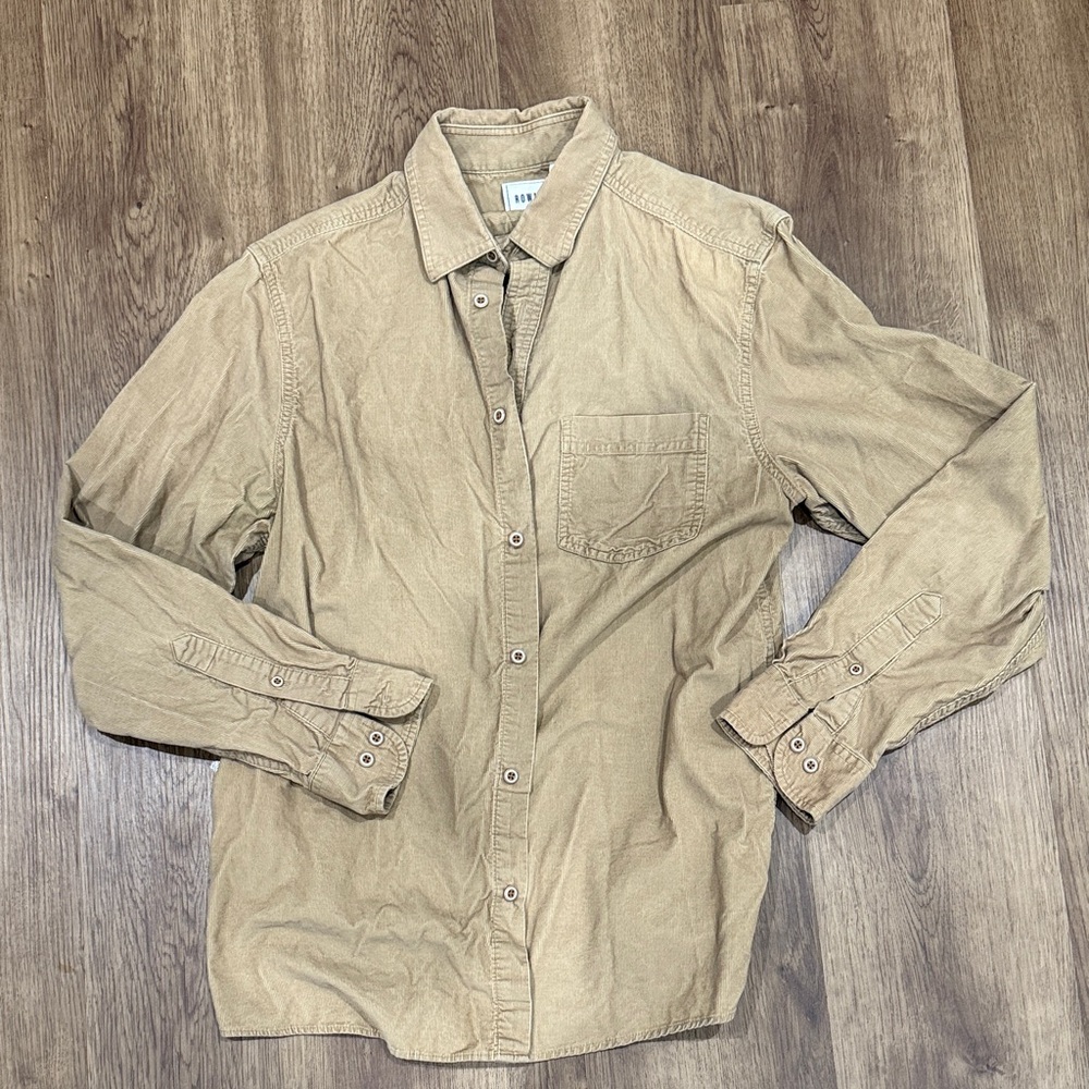Tan Button-Up Shirt